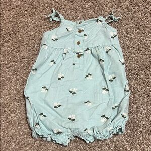 Carter's Aqua Floral Baby Romper